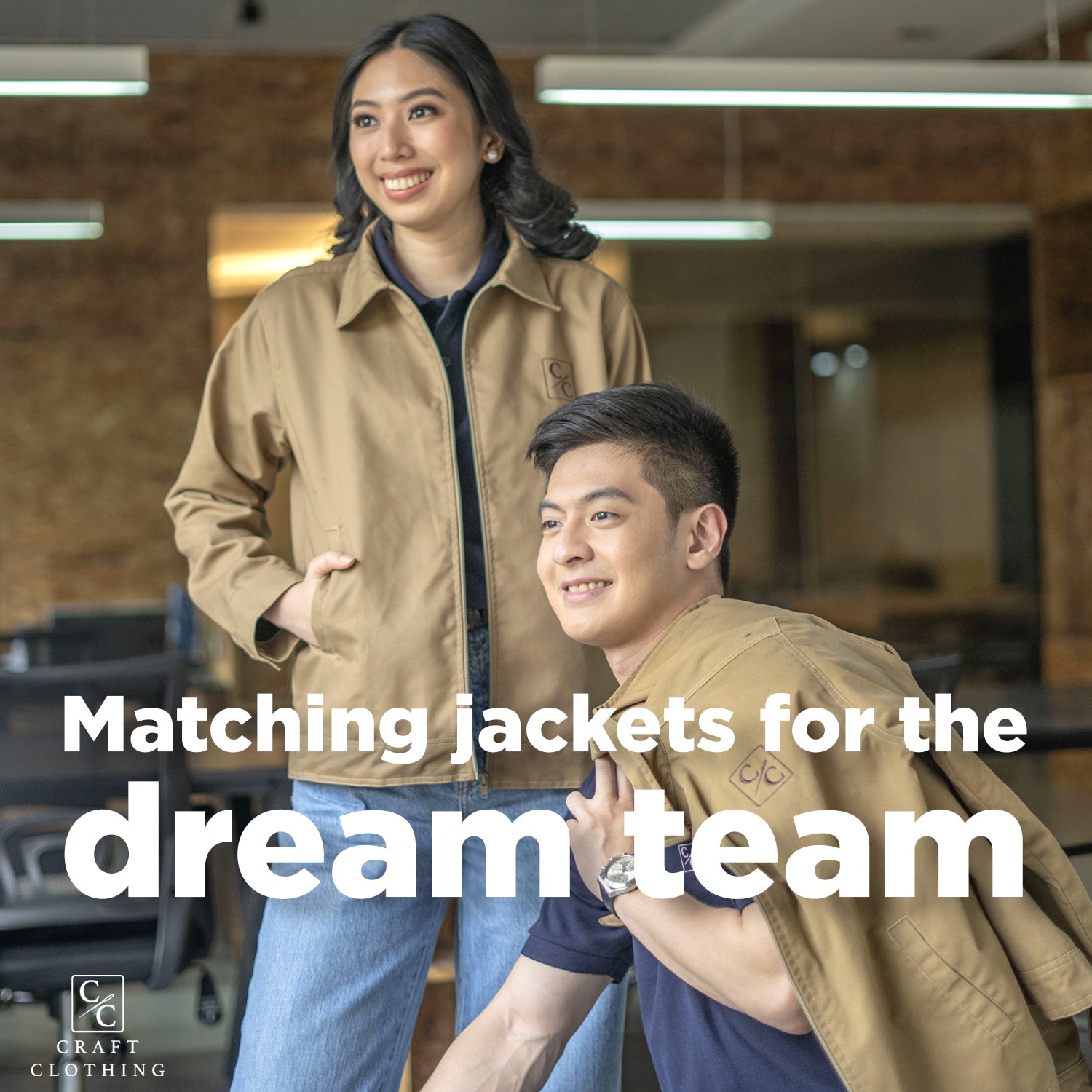 Matching jackets for the dream team