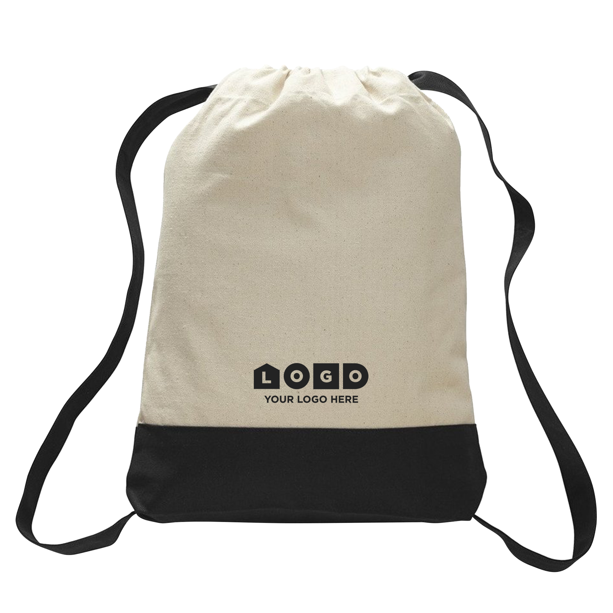 Two-tone Canvas Drawstring Bag (BK02)
