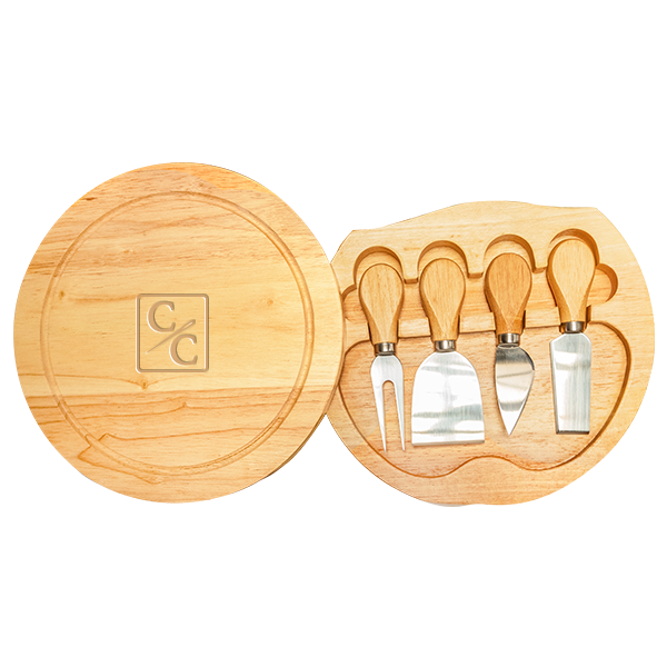 Bamboo Cheeseboard with Cutlery set (BB01)