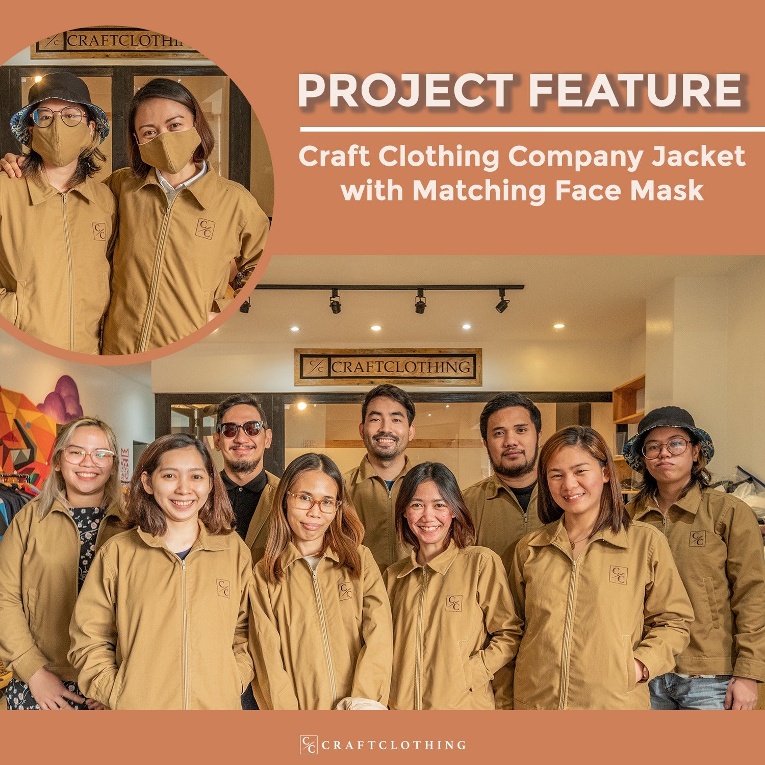 FRIDAY PROJECT FEATURE OF THE WEEK: CRAFT CLOTHING COMPANY JACKET WITH MATCHING FACE MASK