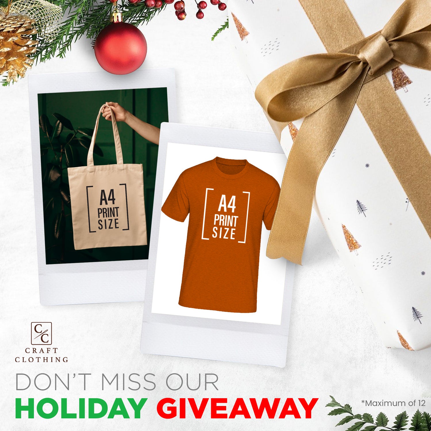 DON'T MISS OUR HOLIDAY GIVEAWAY