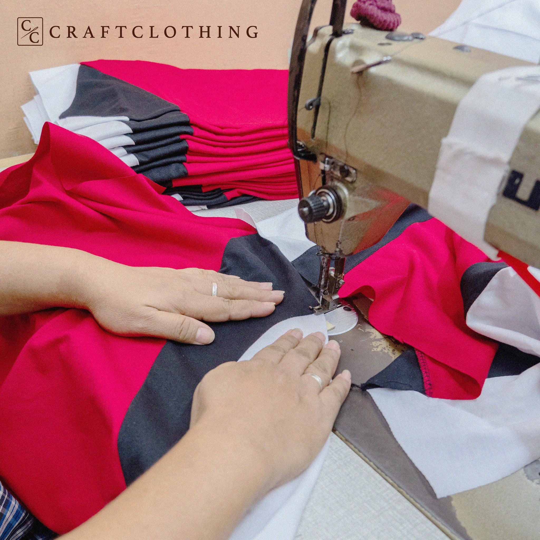 Here’s a behind the scenes shot of how Craft Clothing creates our top-quality pieces.