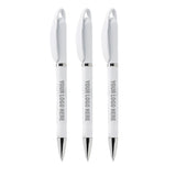 White Retractable Pen - Black Ink (BP10)