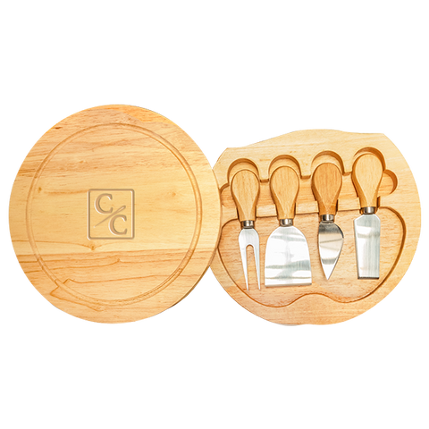 Bamboo Cheeseboard with Cutlery set (BB01)