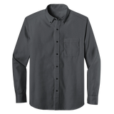 Long Sleeve One Pocket Button-Down Polo (LL07)