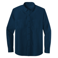 Long Sleeve Double Pocket Button-Down Polo (LL08)
