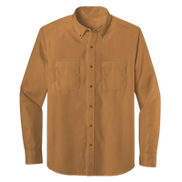 Long Sleeve Double Pocket Button-Down Polo (LL08)