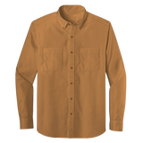 Long Sleeve Double Pocket Button-Down Polo (LL08)