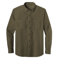 Long Sleeve Double Pocket Button-Down Polo (LL08)