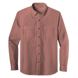 Long Sleeve Double Pocket Button-Down Polo (LL08)