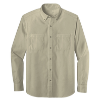 Long Sleeve Double Pocket Button-Down Polo (LL08)