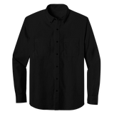 Long Sleeve Double Pocket Button-Down Polo (LL08)